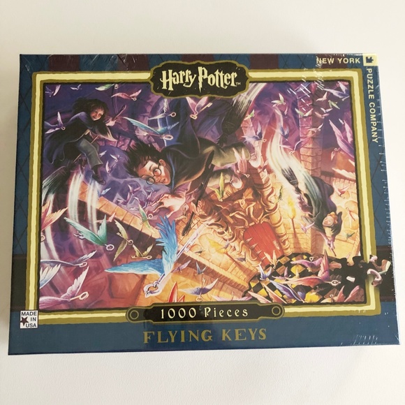 Lot 3 Harry Potter Puzzles- flying keys- quidditch- 2 sided SEALED & Opened - Picture 7 of 12